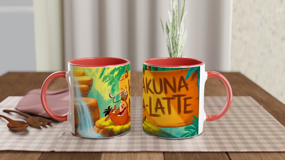 Hakuna Ma-Latte Jungle Warthog Coffee Pun Mug — view 7