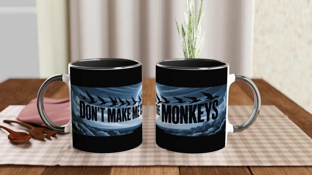 Don't Make Me Call The Monkeys - Flying Monkeys Moonlit Mug — view 9