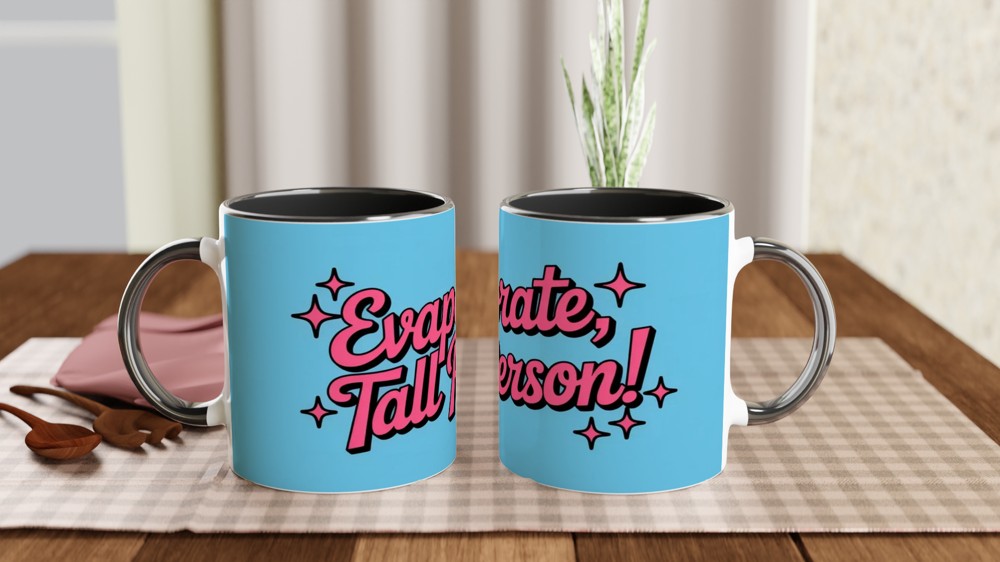 Evaporate Tall Person Funny Short People Mug — view 9