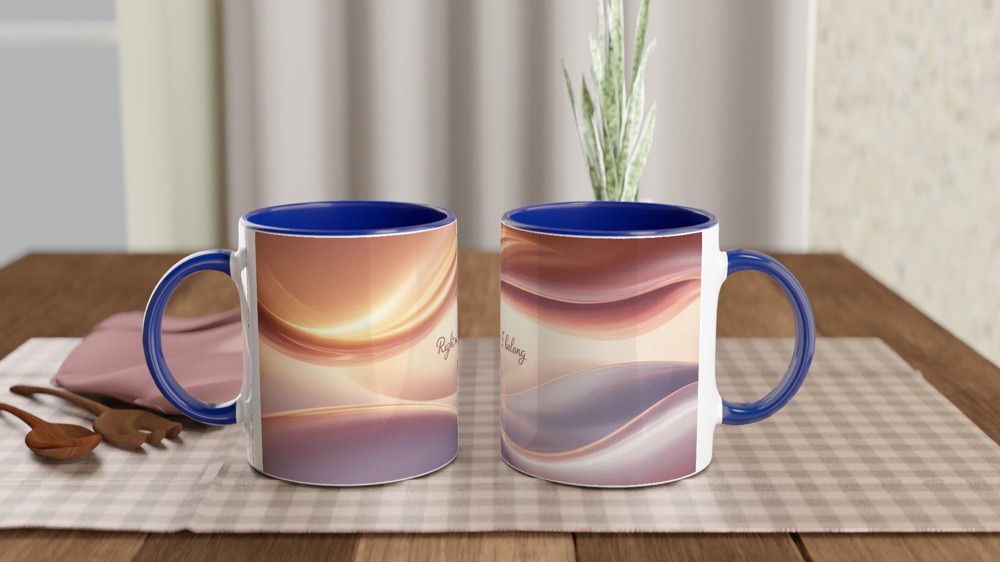 Romantic Gift Mug | 'Right Where I Belong' Quote | Anniversary Present for Husband or Wife | Cute Couple Keepsake — view 4