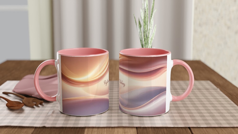Romantic Gift Mug | 'Right Where I Belong' Quote | Anniversary Present for Husband or Wife | Cute Couple Keepsake — view 6