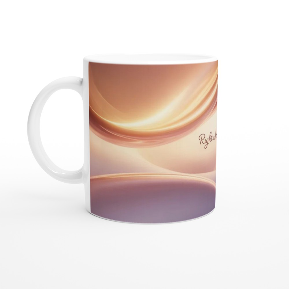 Romantic Gift Mug | 'Right Where I Belong' Quote | Anniversary Present for Husband or Wife | Cute Couple Keepsake — view 10