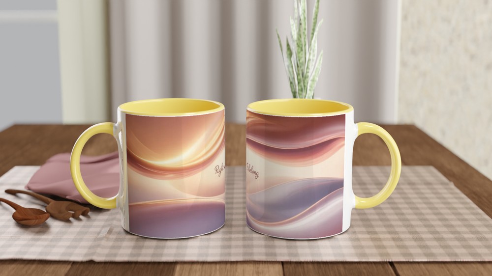 Romantic Gift Mug | 'Right Where I Belong' Quote | Anniversary Present for Husband or Wife | Cute Couple Keepsake — view 8