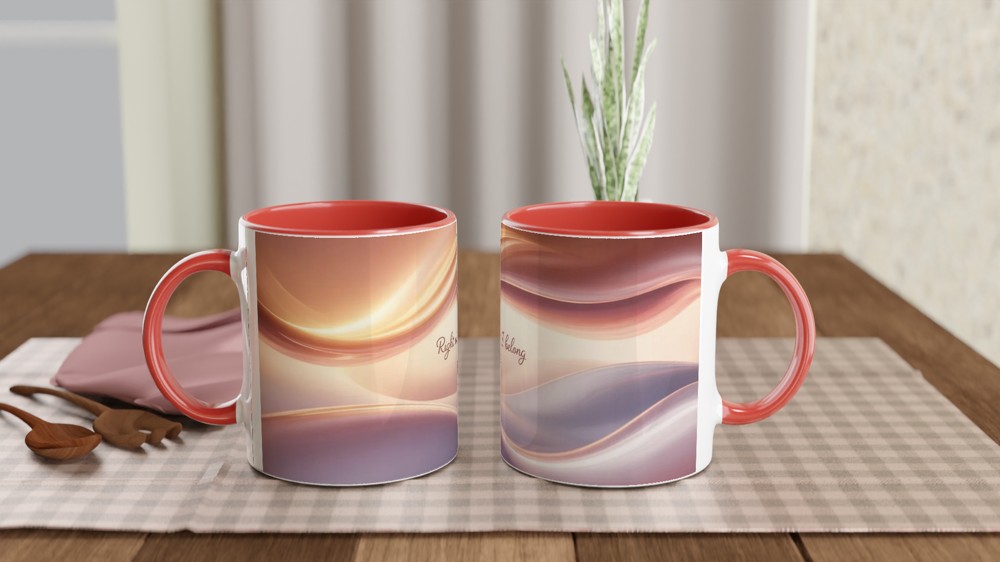 Romantic Gift Mug | 'Right Where I Belong' Quote | Anniversary Present for Husband or Wife | Cute Couple Keepsake — view 7
