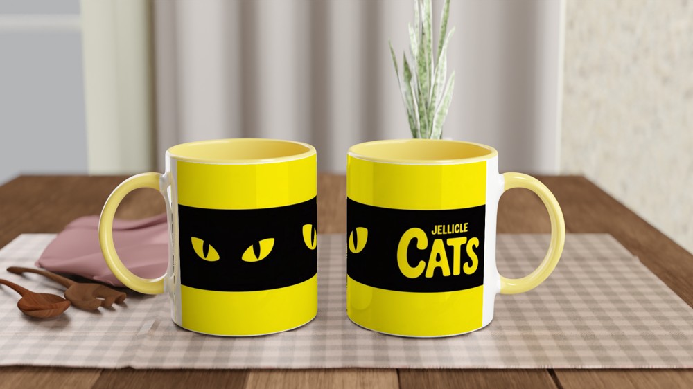 Jellicle Cats Mug | Glowing Eyes Theatre Gift | West End Musical Fan Present | Stage Show Coffee Cup — view 8