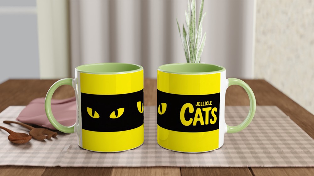 Jellicle Cats Mug | Glowing Eyes Theatre Gift | West End Musical Fan Present | Stage Show Coffee Cup — view 5