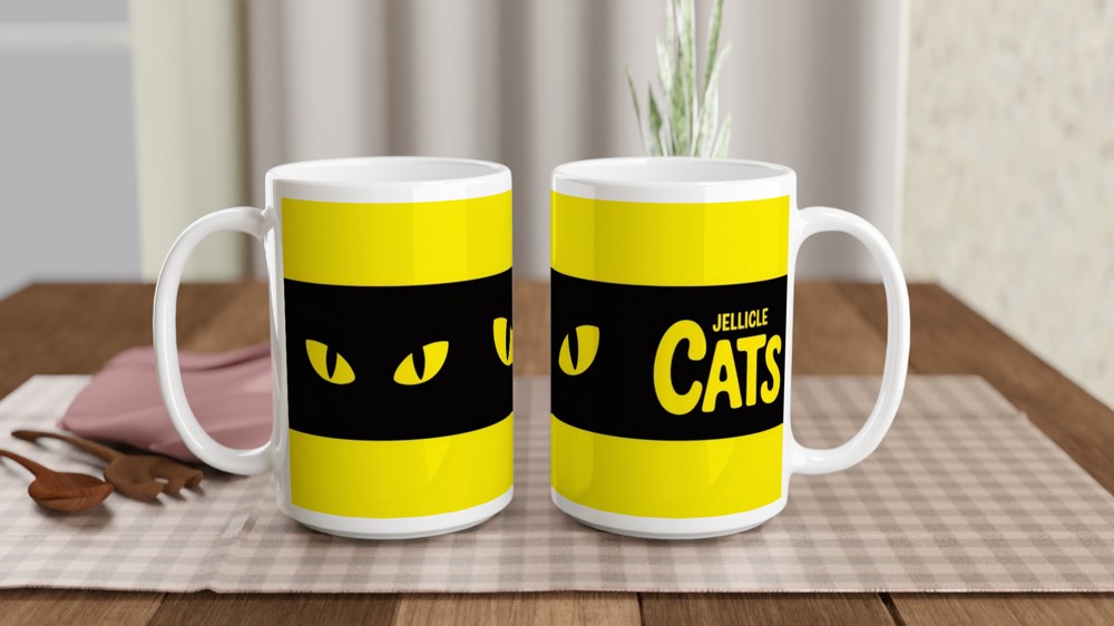 Jellicle Cats Mug | Glowing Eyes Theatre Gift | West End Musical Fan Present | Stage Show Coffee Cup — view 2