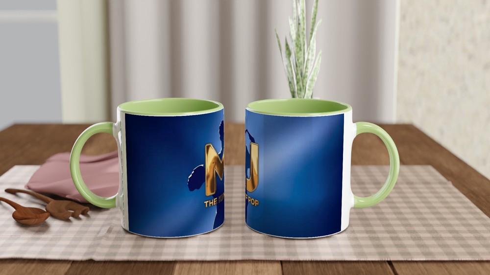 MJ Musical Mug | King of Pop Gold Emblem | West End Theatre Gift | Michael Jackson Fan Present — view 5
