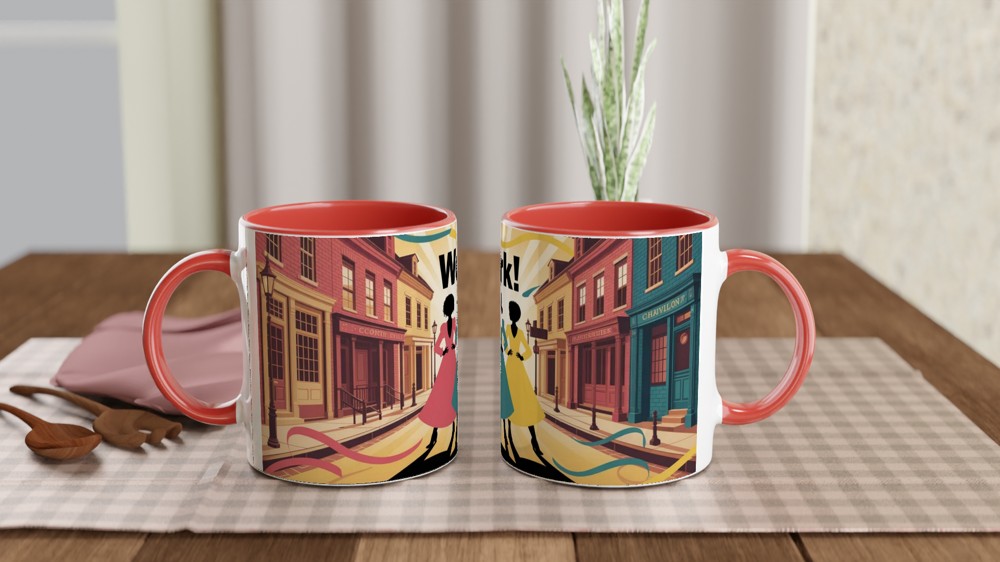 Hamilton Mug | Schuyler Sisters Silhouette | Musical Theatre Gift | West End Theatre Lover Present — view 7