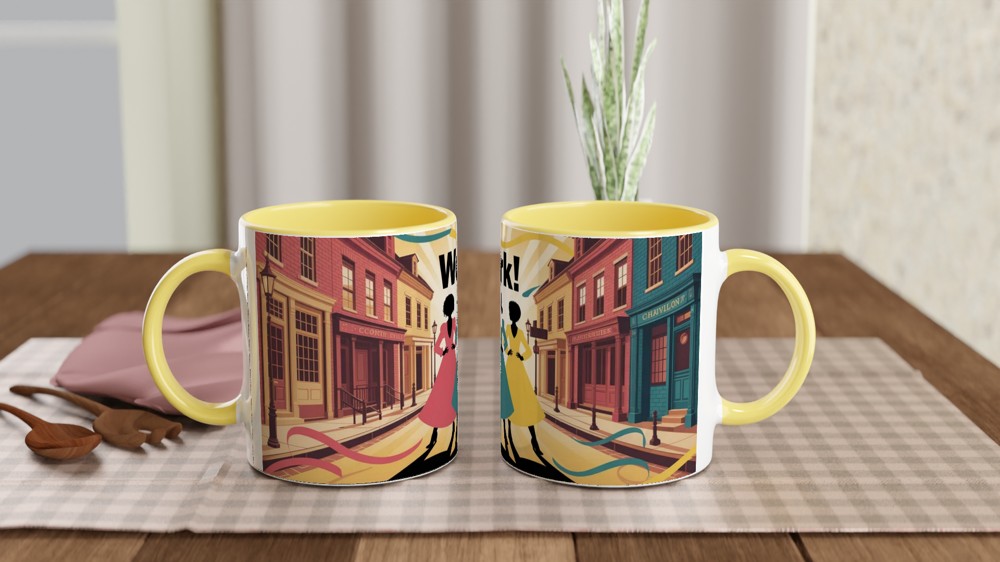 Hamilton Mug | Schuyler Sisters Silhouette | Musical Theatre Gift | West End Theatre Lover Present — view 8