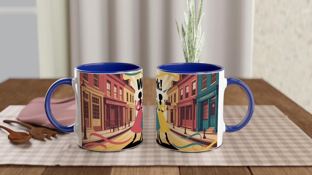 Hamilton Mug | Schuyler Sisters Silhouette | Musical Theatre Gift | West End Theatre Lover Present — view 4