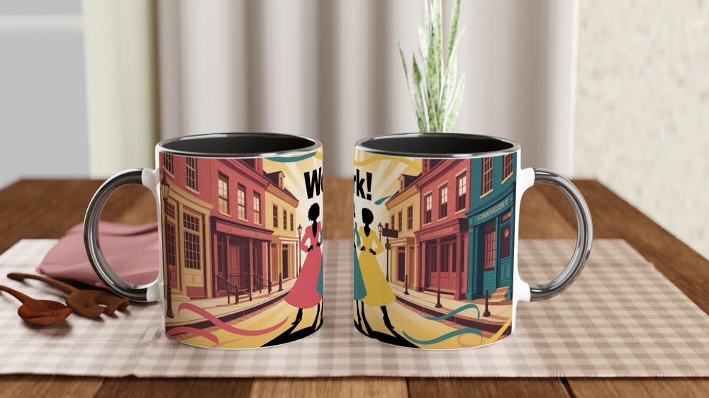 Hamilton Mug | Schuyler Sisters Silhouette | Musical Theatre Gift | West End Theatre Lover Present — view 9