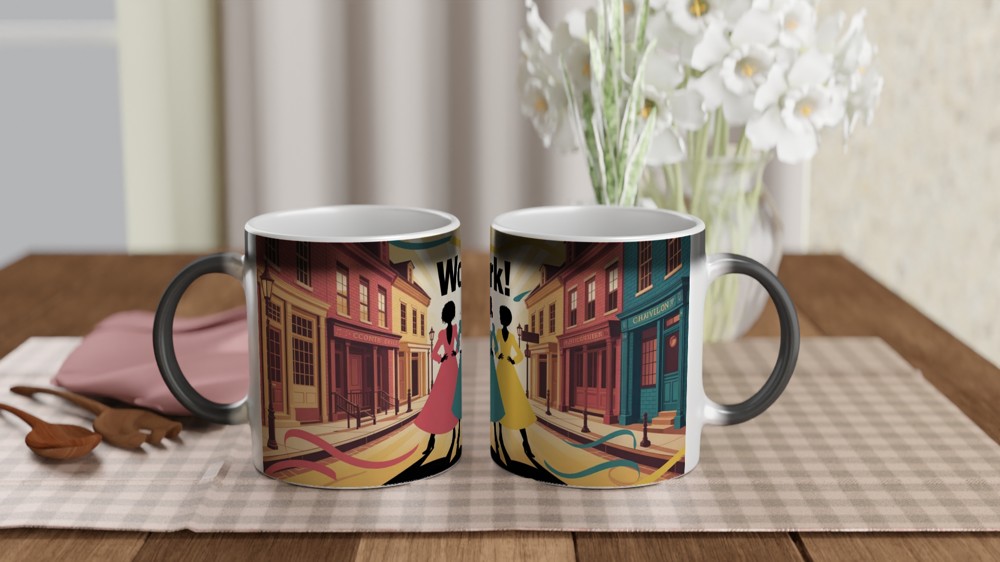 Hamilton Mug | Schuyler Sisters Silhouette | Musical Theatre Gift | West End Theatre Lover Present — view 3