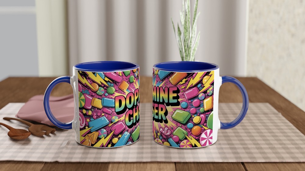 Dopamine Chaser Mug | Neurodiversity Gift | Funny Positivity Coffee Cup | Birthday Present for Best Friend — view 4