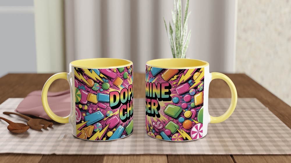 Dopamine Chaser Mug | Neurodiversity Gift | Funny Positivity Coffee Cup | Birthday Present for Best Friend — view 8