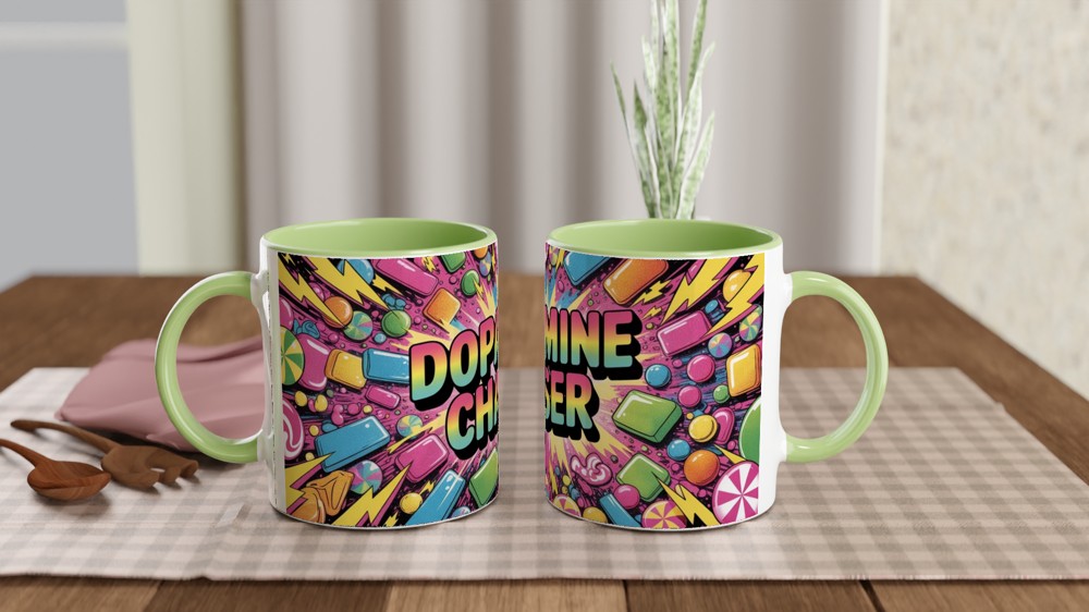Dopamine Chaser Mug | Neurodiversity Gift | Funny Positivity Coffee Cup | Birthday Present for Best Friend — view 5