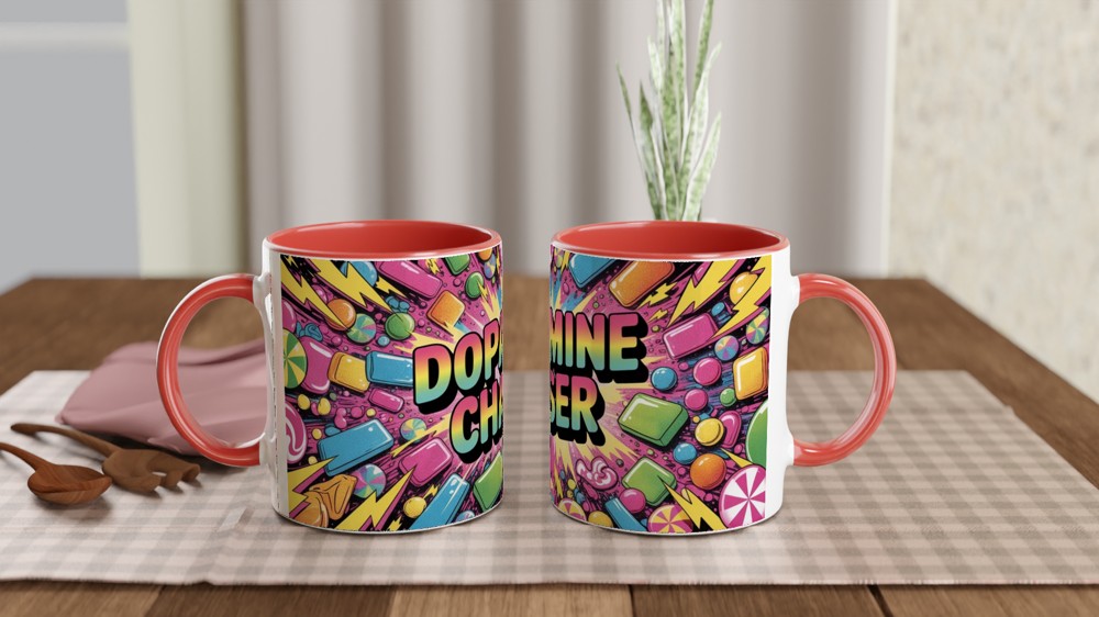 Dopamine Chaser Mug | Neurodiversity Gift | Funny Positivity Coffee Cup | Birthday Present for Best Friend — view 7