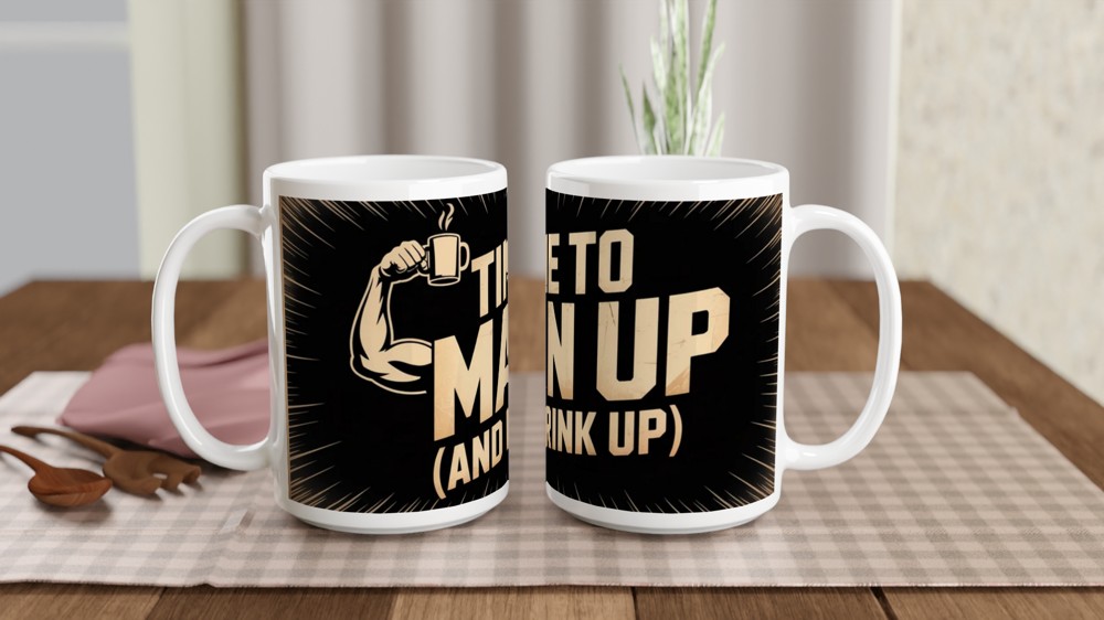 Book of Mormon Mug | Man Up Song Quote | Musical Theatre Gift | Funny West End Mug for Him | Theatre Lover Birthday Present — view 2