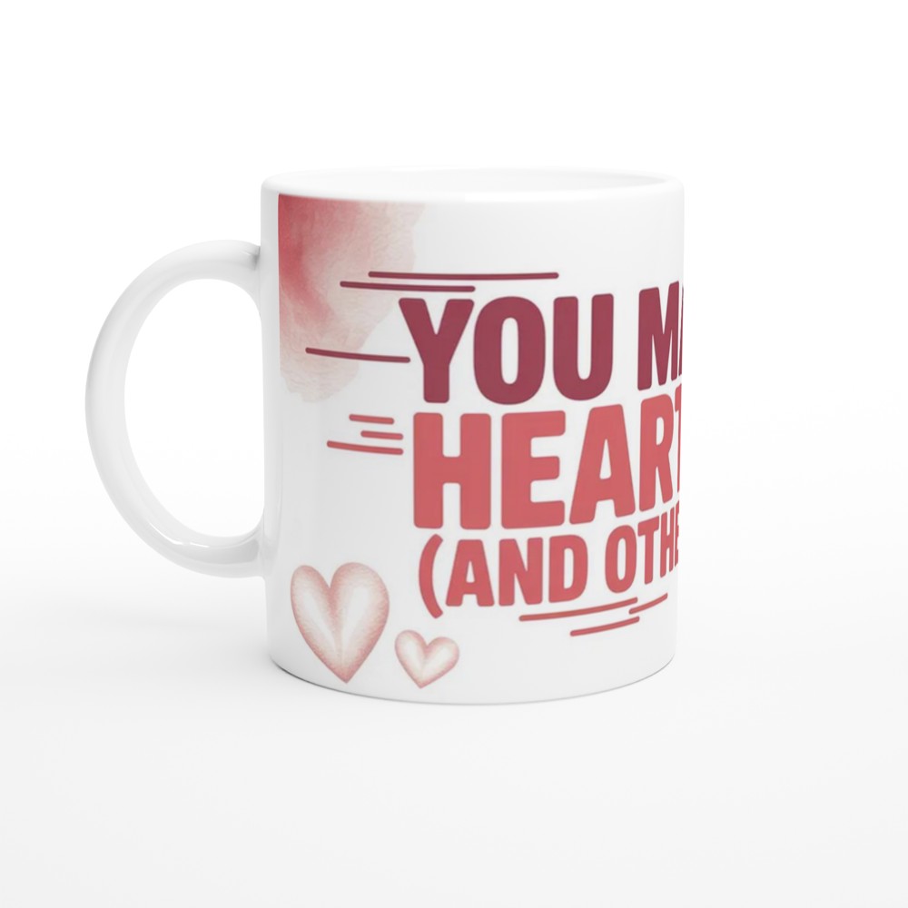 Funny Valentine's Day Mug | 'You Make My Heart Race' Quote | Cheeky Anniversary Gift | Romantic Mug for Husband or Wife — view 10