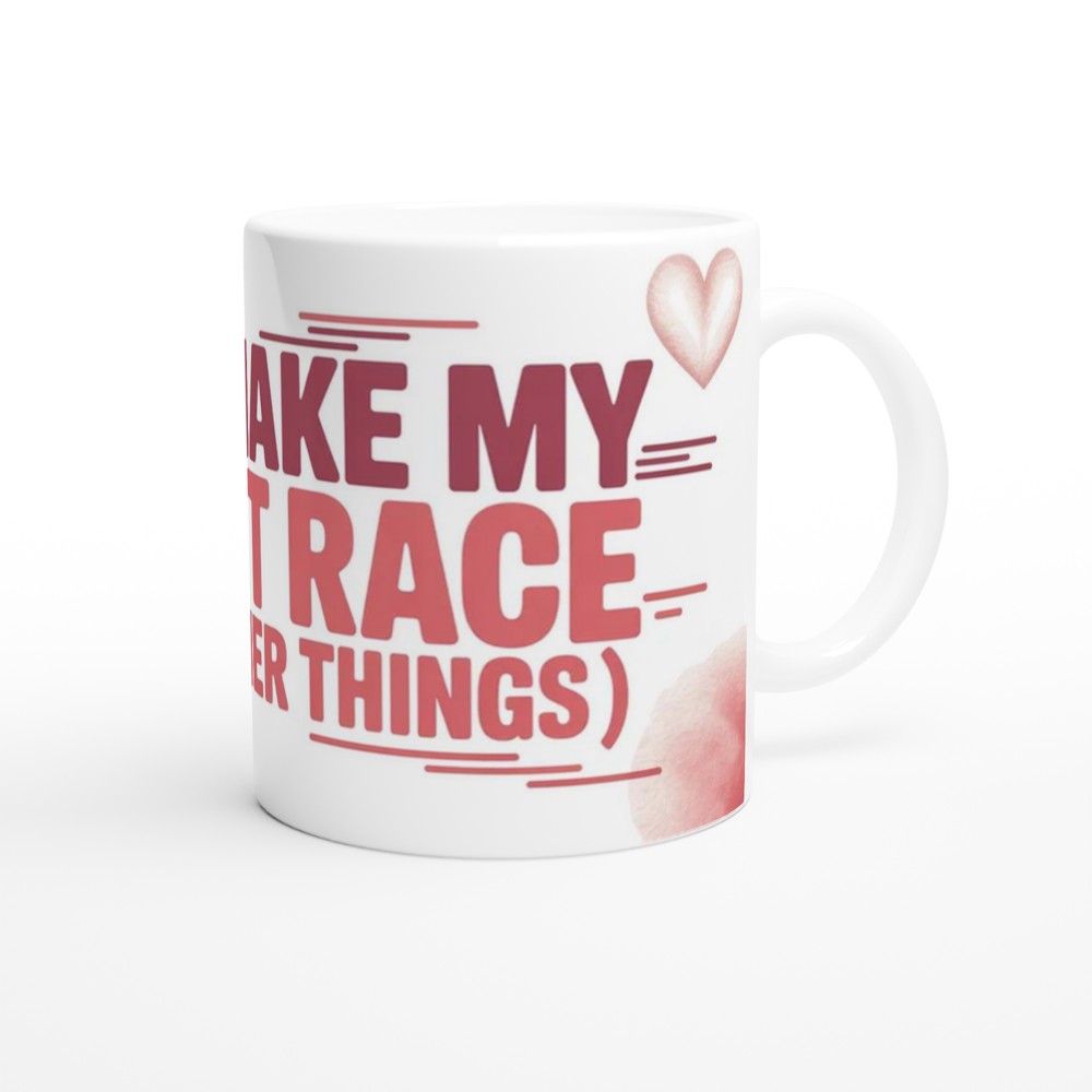Funny Valentine's Day Mug | 'You Make My Heart Race' Quote | Cheeky Anniversary Gift | Romantic Mug for Husband or Wife — view 12