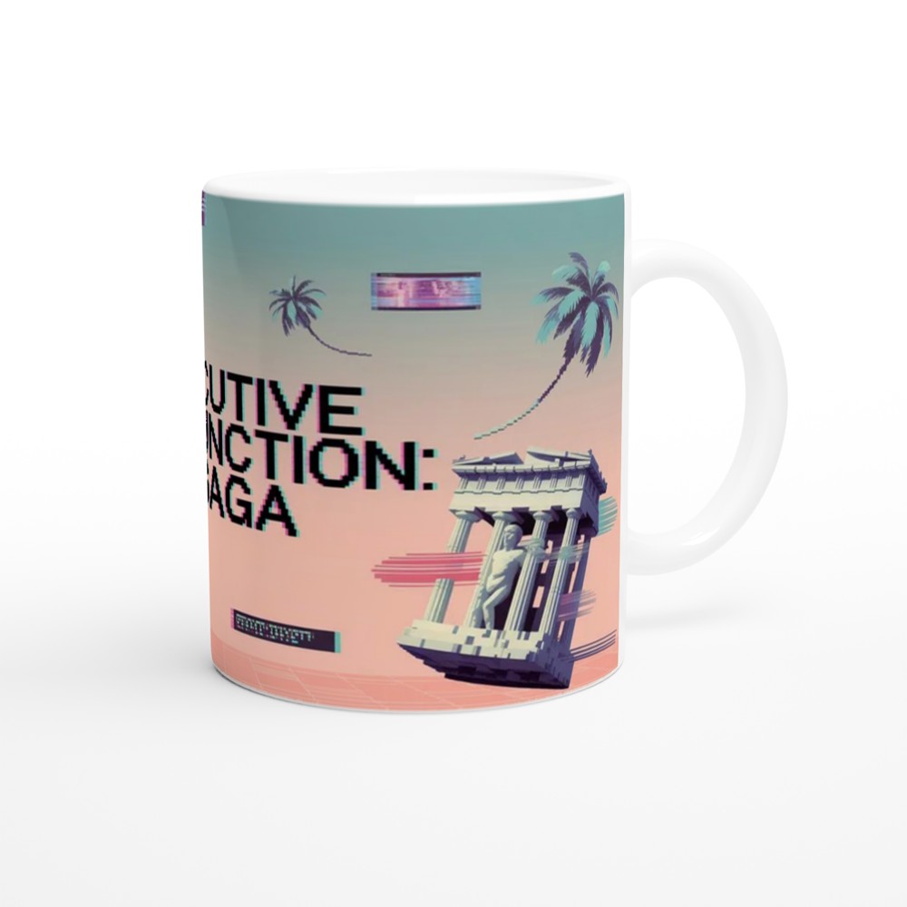 Executive Dysfunction Mug | Funny Mental Health Gift | Vaporwave Aesthetic Mug | Birthday Present for Best Friend or Colleague — view 12