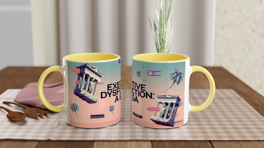 Executive Dysfunction Mug | Funny Mental Health Gift | Vaporwave Aesthetic Mug | Birthday Present for Best Friend or Colleague — view 8