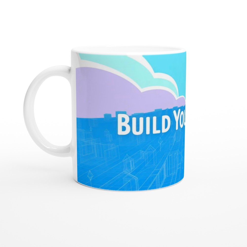 Build Your Dreams Motivational Blueprint City Mug — view 10