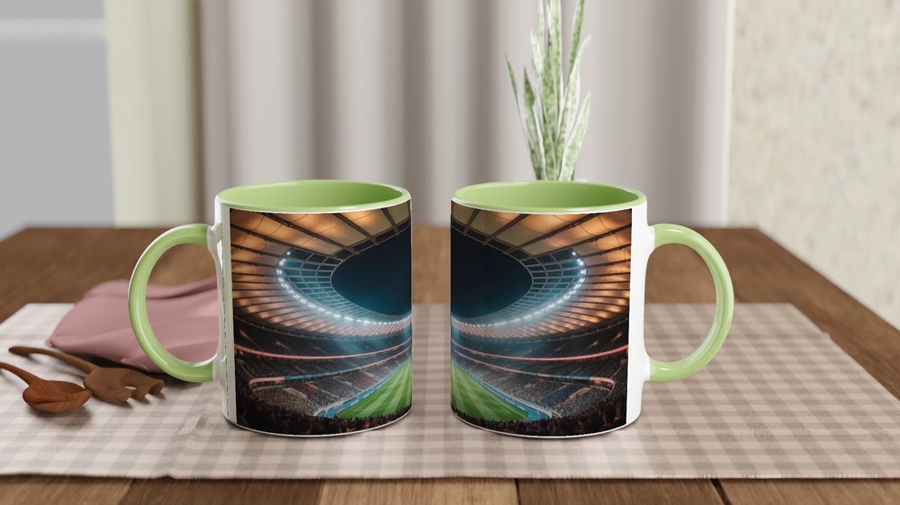 Football Stadium Mug | World Cup 2026 Inspired Gift | Soccer Fan Present for Dad | Panoramic Sports Art Mug — view 5