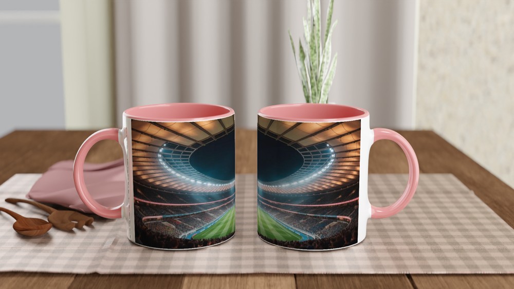Football Stadium Mug | World Cup 2026 Inspired Gift | Soccer Fan Present for Dad | Panoramic Sports Art Mug — view 6