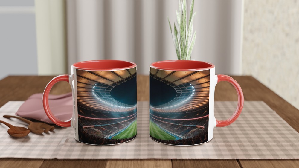 Football Stadium Mug | World Cup 2026 Inspired Gift | Soccer Fan Present for Dad | Panoramic Sports Art Mug — view 7