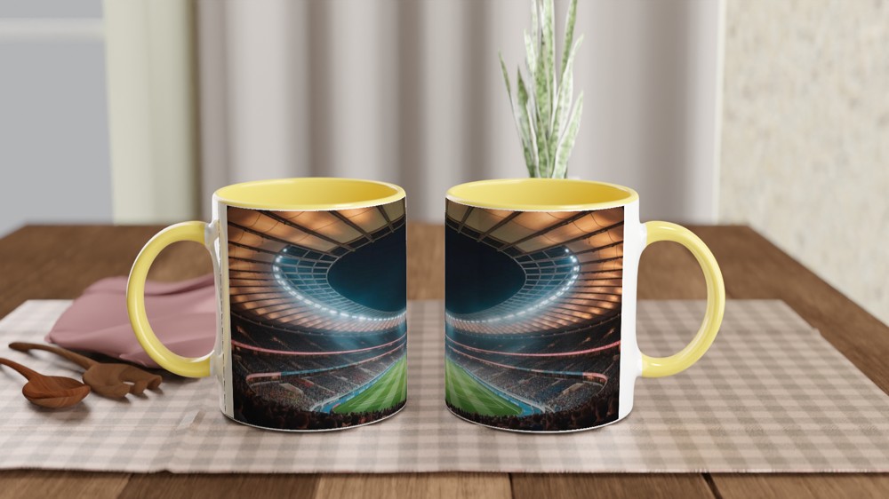 Football Stadium Mug | World Cup 2026 Inspired Gift | Soccer Fan Present for Dad | Panoramic Sports Art Mug — view 8