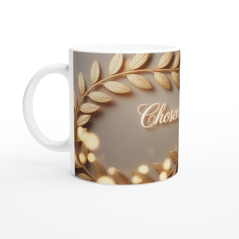 Chosen Always Mug | Romantic Anniversary Gift | Valentine's Day Present for Husband Wife Couple | Laurel Wrap Around Design — view 10