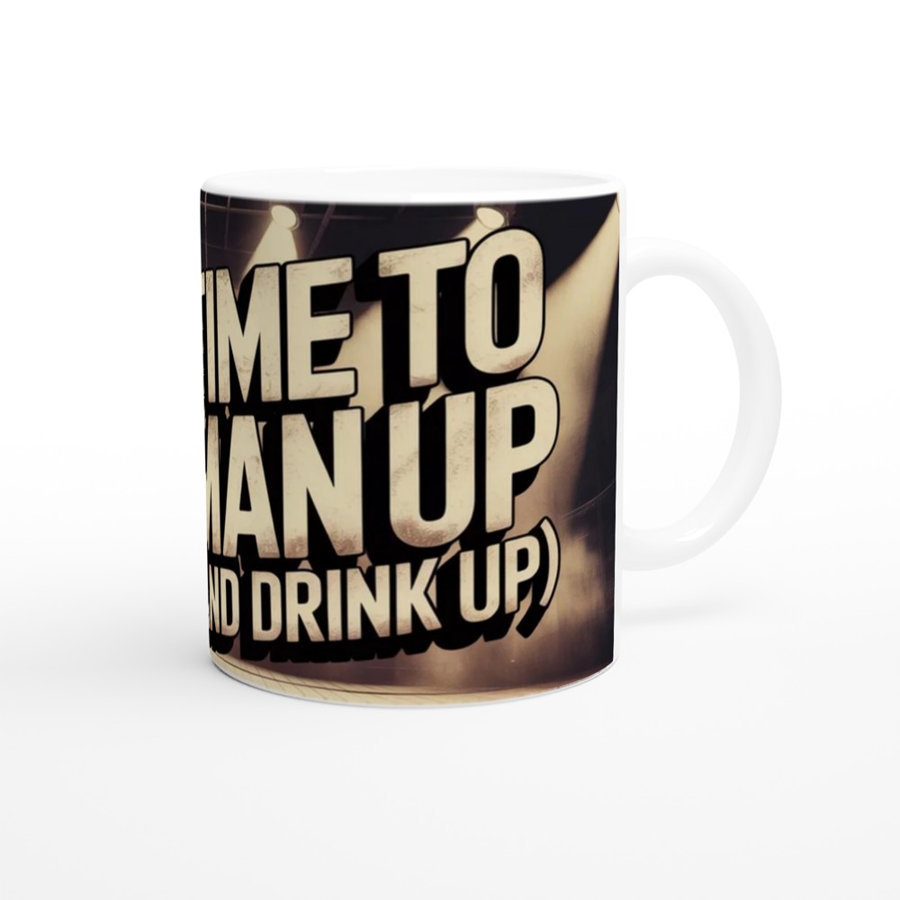 Time To Man Up And Drink Up - Funny Muscular Arm Mug — view 12