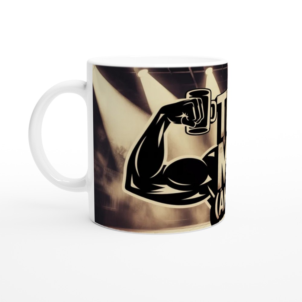 Time To Man Up And Drink Up - Funny Muscular Arm Mug — view 10