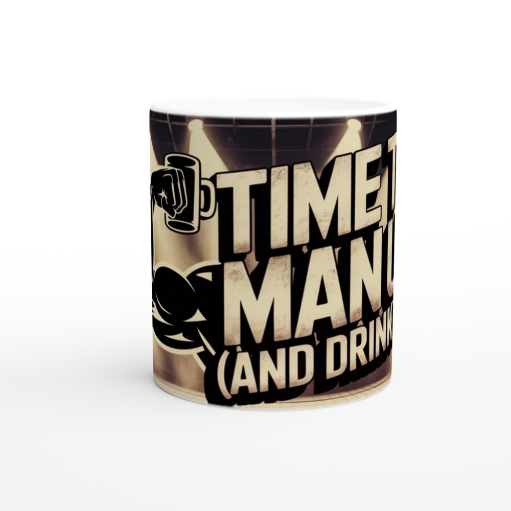 Time To Man Up And Drink Up - Funny Muscular Arm Mug — view 11