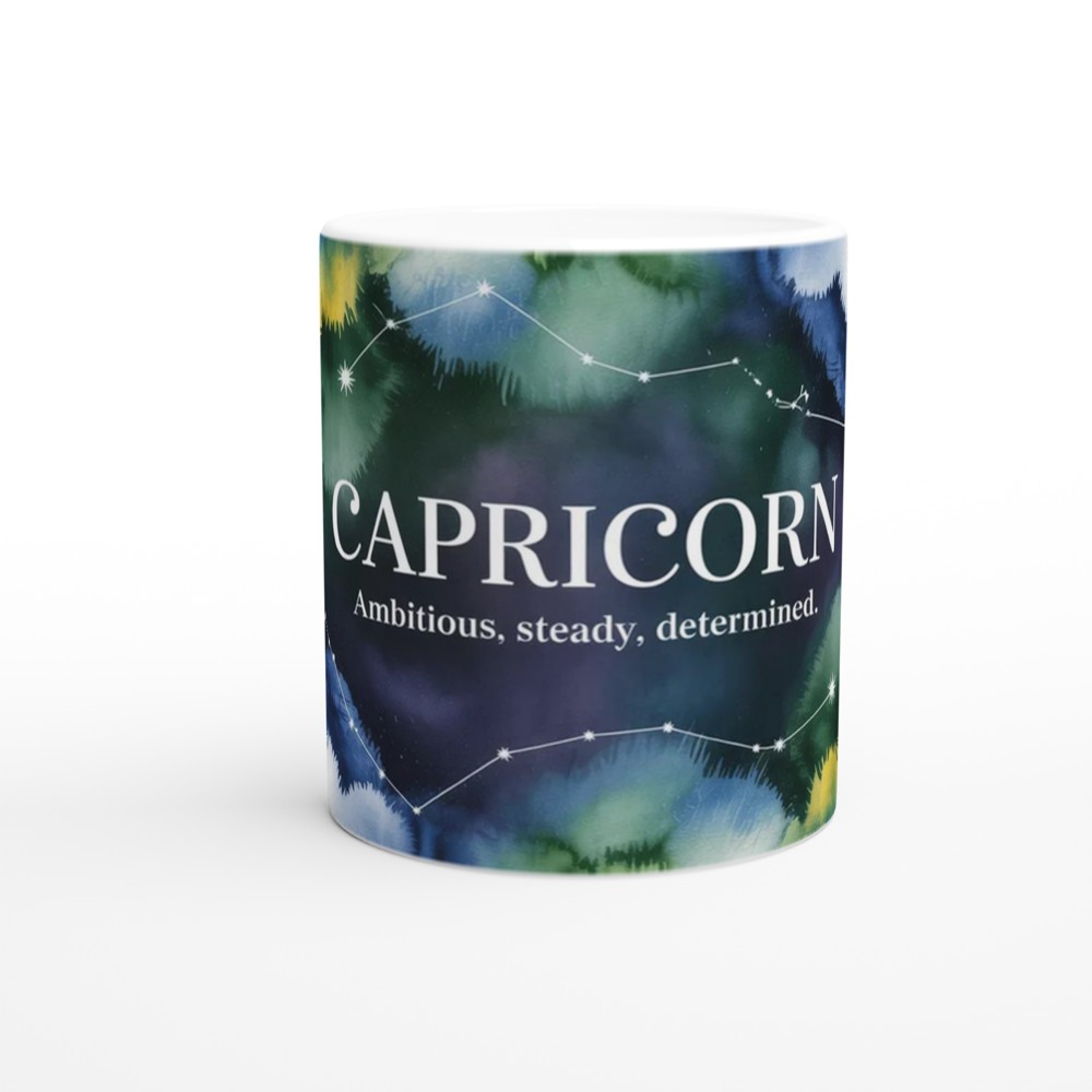 Capricorn Mug | Zodiac Constellation Gift | Astrology Birthday Present for Her or Him | Ambitious Steady Determined Mug — view 11