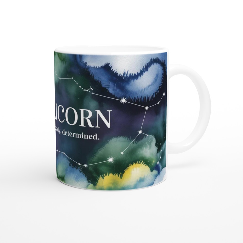 Capricorn Mug | Zodiac Constellation Gift | Astrology Birthday Present for Her or Him | Ambitious Steady Determined Mug — view 12