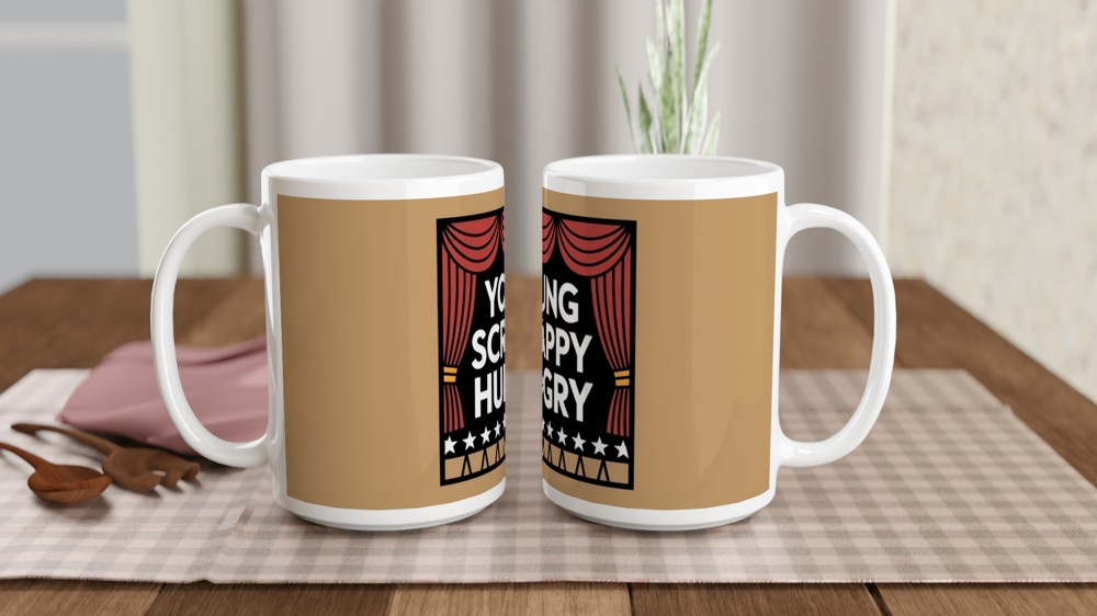 Hamilton Mug | Young Scrappy Hungry Quote | Musical Theatre Gift | Broadway Fan Present — view 2