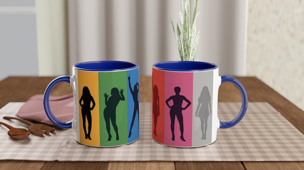 Colorful Women Silhouettes Pop Art Design — view 4