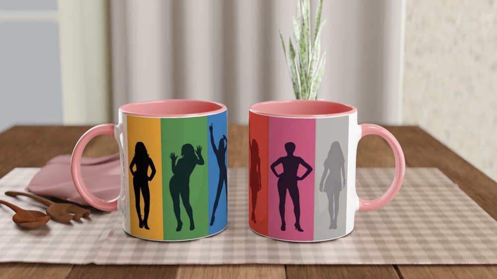 Colorful Women Silhouettes Pop Art Design — view 6