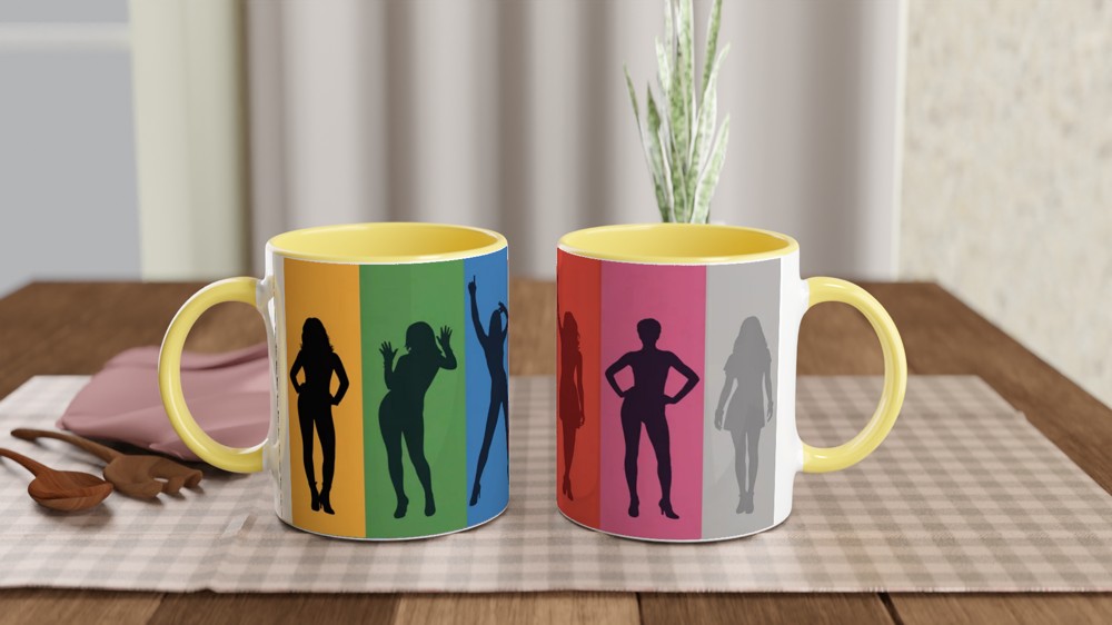 Colorful Women Silhouettes Pop Art Design — view 8