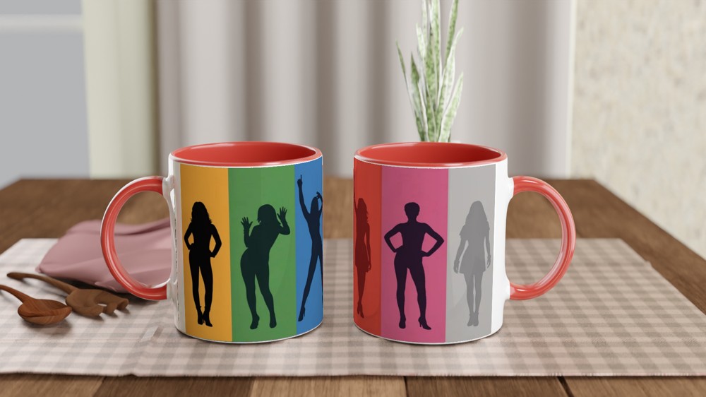 Colorful Women Silhouettes Pop Art Design — view 7