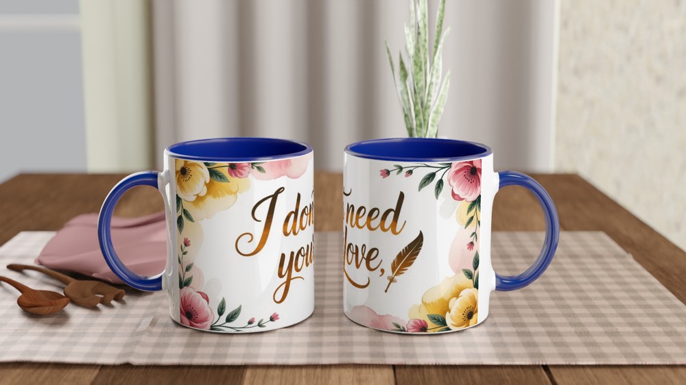 Six the Musical Mug | I Don't Need Your Love Quote | Catherine Parr Theatre Gift | Musical Theatre Mug for Her — view 4