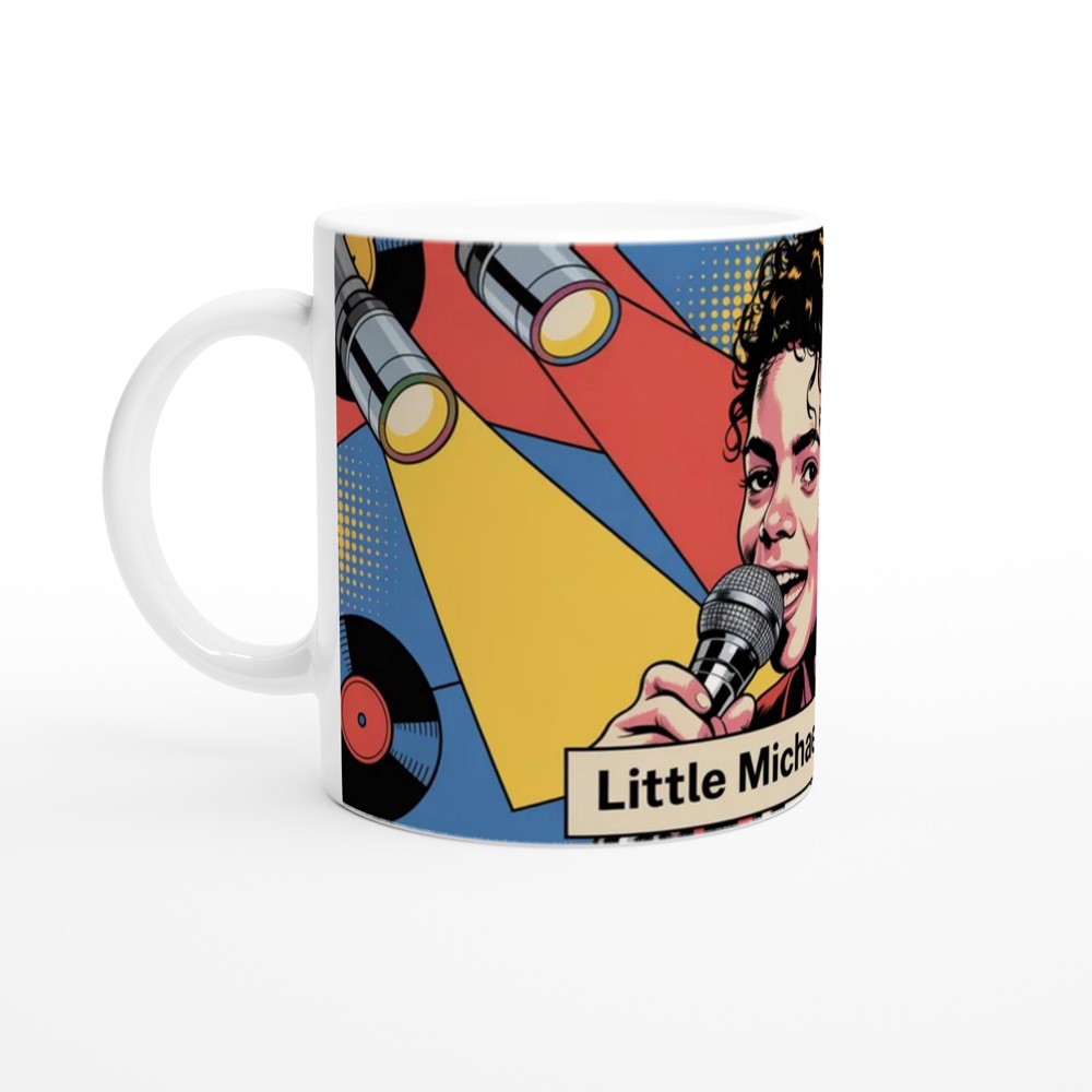 MJ the Musical Mug | Little Michael Big Dream Quote | Musical Theatre Gift | Retro Pop Art Coffee Cup — view 10