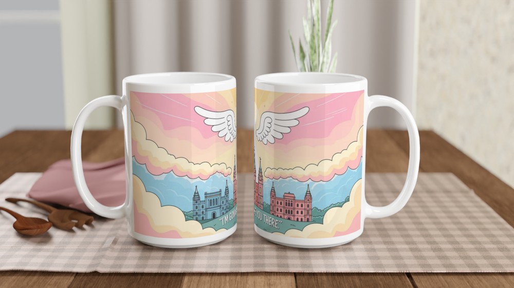 Book of Mormon Mug | I'm Gonna Take You There Quote | Musical Theatre Gift | Salt Lake City Sunset Present — view 2