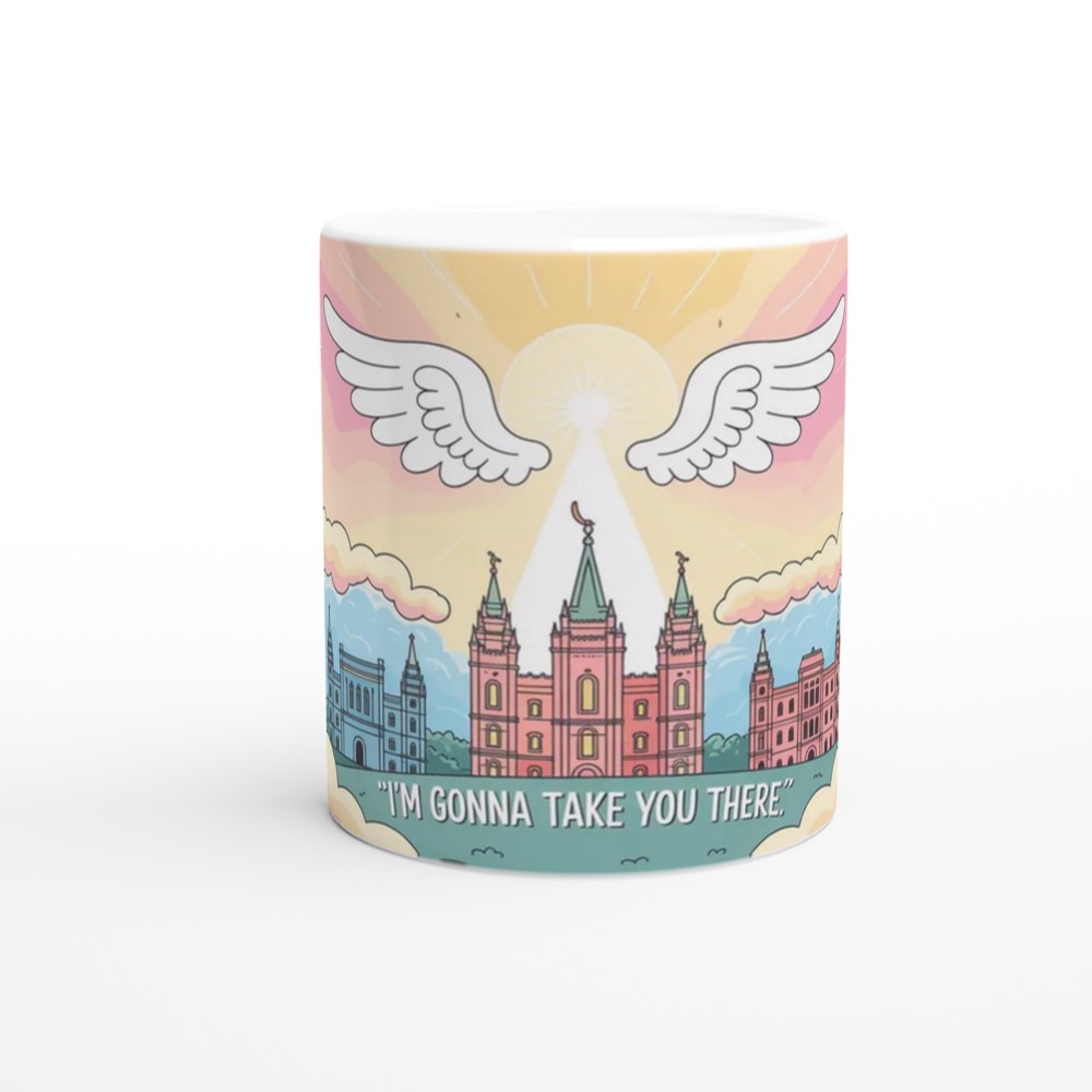 Book of Mormon Mug | I'm Gonna Take You There Quote | Musical Theatre Gift | Salt Lake City Sunset Present — view 11