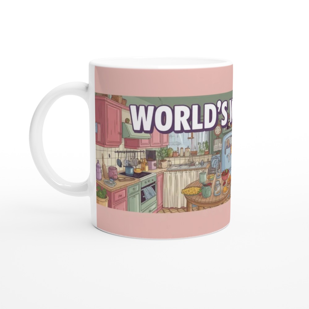 World's Worst Mum - Funny Kitchen Illustration Mug — view 10