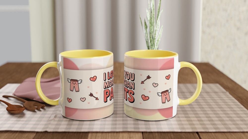 I Love You More Than Pants Mug | Funny Valentine Gift | Cheeky Anniversary Present for Boyfriend Husband Wife | Rude Love Mug — view 8