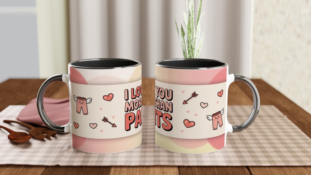 I Love You More Than Pants Mug | Funny Valentine Gift | Cheeky Anniversary Present for Boyfriend Husband Wife | Rude Love Mug — view 9