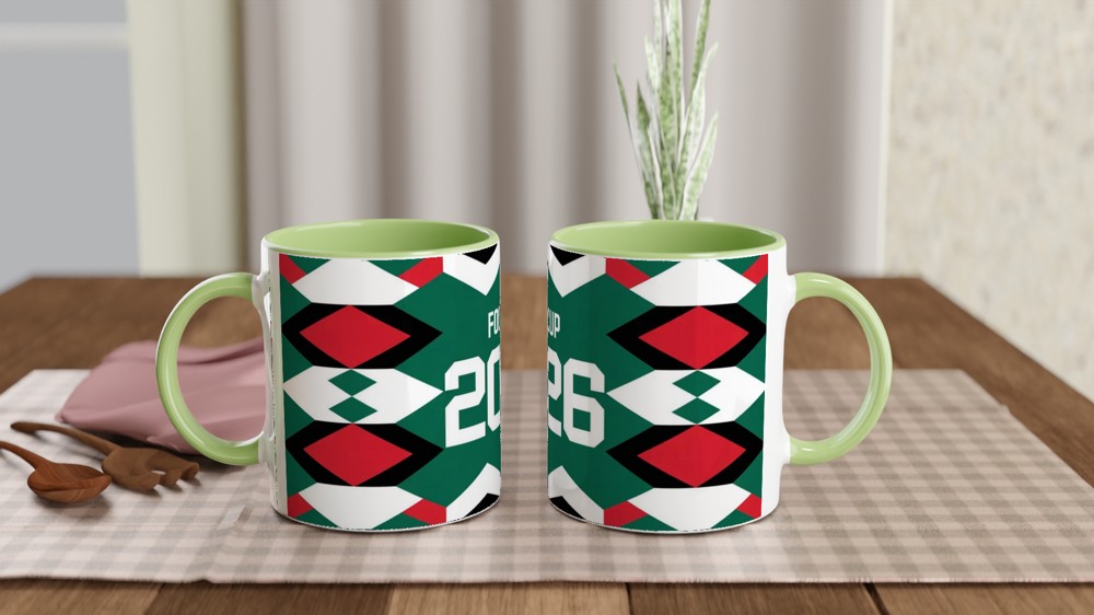 Retro 1990s Football Jersey Mug | Nineties Kit Design | Birthday Gift for Dad and Football Fans — view 5